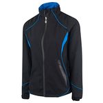 Island GREEN Womens Waterproof Stretch Jacket - Black/Turquoise - UK 14