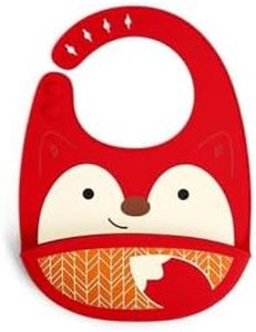 Skip Hop Zoo Fold & Go Silicone Bib - Fox,