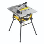 STANLEY SST1801-IN 1800W 254mm Table Saw With Frame, For Heavy-Duty Applications & Cutting Plywood, 150-hours Runtime, Compatible with 10” Cutting Blades, 1 Year Warranty, Yellow and Black