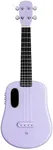 LAVA U Carbon Fiber Ukulele with Effects Concert Travel Ukulele with Case Pick and Charging Cable (FreeBoost, Sparkle Purple, 23-inch)