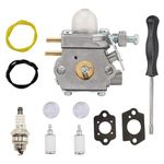 Quaprodur WT-973 Carburetor Kit Replacement for Troy Bilt TB21EC TB22 TB22EC TB32EC TB42BC YM21CS,Replacement for Bolens BL110 BL160 String Trimmer