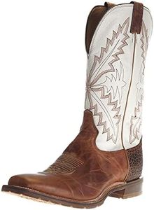 Tony Lama Men's Antonio Western Boot Broad Square Toe, Brown, 8