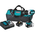 Makita XWT08T 18V LXT Lithium-Ion Brushless Cordless High Torque 1/2" Sq. Drive Impact Wrench Kit w/Friction Ring Anvil (5.0Ah),