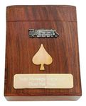 Gamekeepers Cottage gifts Steam Train Poker Playing Cards In Wooden Box PERSONALISED 351