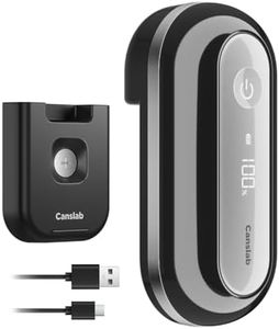 Canslab RETRO Electric Can Opener, Auto-Stop One-Touch Operation, USB Rechargeable with LED Battery Track, Side Cut Smooth Edge Can Opener for Seniors with Arthritis, Wall-Mountable Small Size, Black