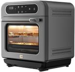 CIARRA 8-in-1 Steam Oven Countertop with Air Fryer, 13QT Mini Convection Toaster Oven with Steam, Rapid Steam, Air Fry, Vapor Bake, Steam Clean, Bake, Dried, Ferment, Grey