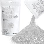 Hemway (SIlver) Glitter Paint Additive Crystals 100g / 3.5oz for Acrylic Latex Emulsion Paint - Interior Exterior Wall, Ceiling, Wood, Varnish, Dead flat, Matte, Gloss, Satin, Silk