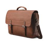 Samsonite Classic Leather Flapover, Cognac, One Size, Classic Leather Flapover