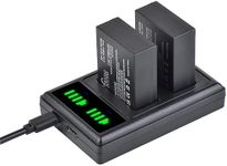 Picke Power NP-W126S NP-W126 Battery and LED Dual Charger for Fujifilm X100VI, X100V, XS10, XT30, XT30 II, XT20, X-A5, X-A10, X-E4, X-Pro2, X-Pro3, X-T1, X-T2, X-T3, X-T10