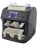DETECK Money Counter Machine Mixed Denomination with Reject Pocket, DT800 Bank Grade Multi Currency Bill Counter, Serial Nb, 2CIS/UV/MG Counterfeit Detection, Value Counter, Sort & Print