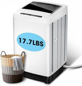 Portable Washing Machine -360° Waterfall Small Wash Machine For Bathroom, 55dB Quite Level, 1.5 Cu.ft,Child Lock, Compact Home Laundry Washer for Apartment, Dorms,RVs,White