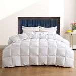 puredown® Bed Comforter White Goose Down Comforter King Queen Twin Size Cotton Duvet Insert Comforter All Season Hotel Collection Cover Bedding