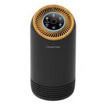 Russell Hobbs Air Purifier for Bedroom Home 90m ³/h CADR, 99.95% Carbon Filter Captures Bacteria, Allergies Odour, Dust, LED Display, Clean Air Compact Black Scandi Wood Effect RHAP1031WDB