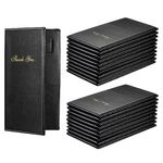 PATIKIL Restaurant Check Presenters, 20 Pcs Guest Check Card Holder with Gold Thank You Imprint, Guest Check Books for Servers,5.5" x 10", Black