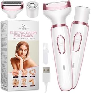 Electric Razor - Shaver - Trimmer for Women: 2 in 1 Painless Body Razors and Facial Hair Remover - Rechargeable Hair Removal Kit for Face Body Leg Bikini Underarm Arm