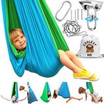 Sensory Swing for Kids Indoor Outdoor & 360° Hardware - Calming Therapy Swing for Kids & Adults up to 220LB - Helps with ADHD, Autism, Sensory Processing Disorder - Versatile Indoor Sensory Swing