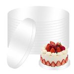 YYBD 12Pcs Cake Drums 10" White Cake Boards Smooth Edged Cake Drum Boards Round Cake Boards 1/2" Thick Cardboard Sturdy Cake Base Food Grade Multi Layered Cake Base for Birthday Wedding Cake (10in)