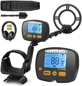 Upgraded Metal Detectors for Adults-ULHUND Professional Higher Accuracy Higher Sensitivity 9 Gold Detector with Bigger LCD Display, Advanced DSP Chip 10" Coil Metal Detector with 12'' Detection Depth