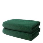 Set of 2 Bath Towels 70x140 cm - Bath Sheet - Large Shower Towel - Premium 100% Turkish Cotton Towels - 500 GSM - Very Soft & Absorbent - Hotel Quality Towel - Oeko-TEX Certified - Ôhm - Fir green