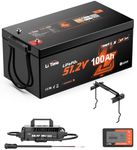 Litime 48V(51.2V) 100Ah Golf Cart Lithium Battery, up to 5kW Motor, Perfect for Golf Carts, Instead of AGM Batteries, Bluetooth & Low-Temp Protection - Includes Charger, Monitor, Hold Down Kit