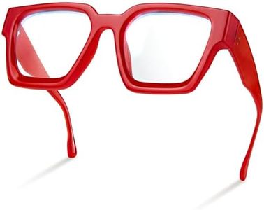 livho Blue Light Blocking Glasses for Women, Blue Light Glasses Oversized Rectangle Chic Preppy, Fashion Glasses
