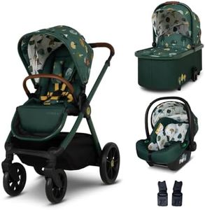 Cosatto Giggle 4 Travel System 3 in 1 Bundle | with Pram, Car Seat, Pushchair, Carrycot & Baby Car Seat Base | Birth-4 Years, i-Size Group 0 | Compact Fold, Footmuff, Bag, Raincover (Faraway)