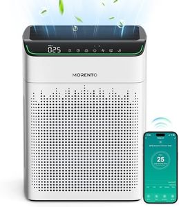MORENTO Air Purifier for bedroom Home 157㎡ with PM2.5 Air Quality Monitor, Smart Wi-Fi and Alexa Control,HEPA Air Cleaner for Pet Dander Dust Pollen Smoke Odor 23dB Quiet Sleep Mode, Auto Mode MR5866