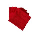 Lyra Linens - 100% Egyptian Cotton Face Flannel Washcloths - Pack of 2 OR 4 500 Gsm Facecloths, 30cm x 30cm Square, Quick Dry And Absorbent Makeup remover Cloths, Gym Towels (Red, 4)