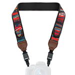 USA GEAR TrueSHOT Camera Strap with Southwest Neoprene Pattern , Accessory Pockets and Quick Release Buckles - Compatible With Canon , Nikon , Sony and More DSLR , Mirrorless , Instant Cameras