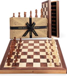 Jaques Large Wooden Chess Set – Classic Board Game