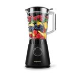 Emperial Blender 1.5L Plastic Jug Blender, 2 Speed Settings + Pulse, Stainless-Steel Blades, 600W - Black