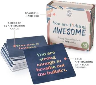 Affirmation Cards for Women | 52 Daily Inspirational & Motivational Quotes | Funny & Positive Mix for Self-Care, badass & sweary | Modern Design, Premium Printing | Birthday & Friend Gifts