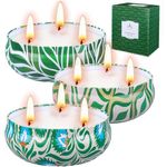 Citronella Candles Outdoors Large, 3 x 14Oz Garden Citronella Candle 3 Wick Smokeless 100% Natural Soy Wax Candles 300Hrs Long Burn Time for Garden BBQ Camping Patio Outdoors Indoors