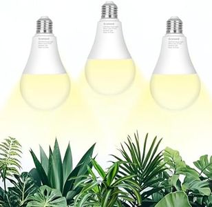 Full Spectrum A25 Large Size Grow Light Bulbs LED Bulb for Indoor Outdoor Plants, E26 15W Grow Bulb Replace up to 150W, Plant Light Bulbs for Indoor Growing, Flowers, Greenhouse