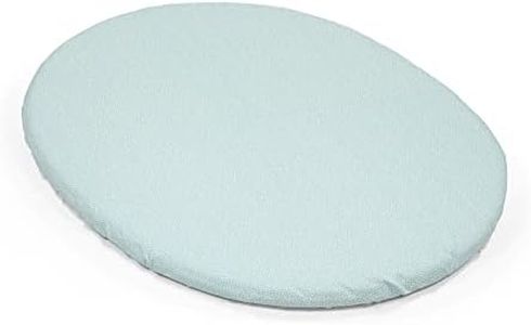 Stokke Sleepi Mini Fitted Sheet V3, Dots Sage - Made for The Oval Sleepi Mini Mattress - Safe, Stylish & Washable - 100% Fine Cotton Percale