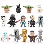 14Pack Star Wars cake toppers Toys set 1.5'' Dolls Figure Statues for the Star Wars party supplies