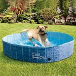 AFP All for Paws Extra Large Dog Swimming Pool, Collapsible Pet Bathing Tub, Anti-Slip, UV Test Approved, Great for Dogs and Kids