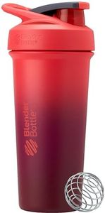 BlenderBottle Strada Sleek Shaker Cup Insulated Stainless Steel Water Bottle with Wire Whisk, 25-Ounce, Sangria Ombre