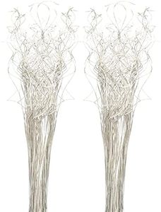 Royal Imports Sparkle Glitter Curly Ting Ting Branches Vase Filler for Wedding, Holiday & Home Decoration, 26”, 75 Stems (Iridescent White)