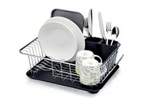 KitchenCraft Dish Drainer Rack with Drip Tray, 42 x 30.5 x 15.5 cm (16.5" x 12" x 6")