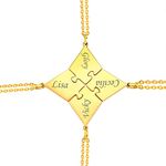 U7 Heart or Puzzle Piece Best Friend Necklaces for 2-8 Stainless Steel 18K Gold Plated BFF Forever Friendship Necklace Gift for Men Women, Stainless Steel