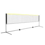 VEVOR Badminton Net, Height Adjustable Volleyball Net, 17ft Wide Foldable Pickleball Net, Portable Easy Setup Tennis Net Set with Poles, Stand and Carry Bag, for Kids Backyard Game Indoor Outdoor Use