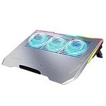 LIANGSTAR Laptop Cooling Pad 12-17.3 Inch, 3Fans Laptop Cooling Pad (1600RPM) with Non-slip Stand, USB Port, RGB Light, Ergonomic Design, Dust Filter,Black,2023 Version