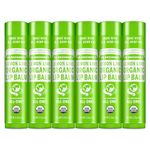 Dr. Bronner's - Organic Lip Balm (4g, 6-Pack) - Made with Organic Beeswax and Avocado Oil, For Dry Lips, Hands, Chin or Cheeks, Jojoba Oil for Added Moisture, Soothing (Lemon Lime)