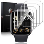 LK 4 Pack Screen Protector for Apple Watch Series 9 8 7 45mm/ Series SE 6 5 4 44mm, High Definition, Bubble Free, Clear Flexible TPU Film, Easy Installation, for iWatch 44/45mm