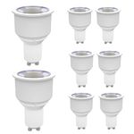 Bonlux 9W GU10 LED Light Bulbs Long Neck 6000K Daylight White,Long GU10 Spotlight Bulbs,AC100-240V, Non-dimmable, Energy Saving, Equivalent 90watt Halogen Bulbs,800lm,38° Beam Angle, 8Pack