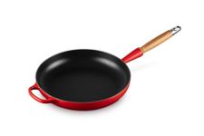 Le Creuset Signature Cast Iron Frying Pan With Wooden Handle 28cm Cerise, 20258280600422