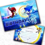 Sonic Party Invitations & Envelopes Birthday Invites (WRITE ON) (Pack of 20)