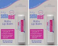 Baby Sebamed Lip Balm|Soft Baby Lips|With Shea butter, Jojoba Oil & Beeswax|4.8 gm (Pack of 2)