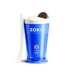 Zoku Original Slush and Shake Maker for thinKitchen:, Compact Make and Serve Cup with Freezer Core Creates Single-Serving Smoothies, Slushies and Milkshakes in Minutes, BPA-Free, Blue